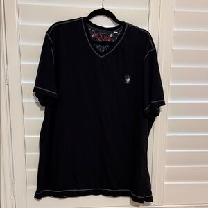 Robert Graham Men's Black V-Neck Shirt size 2xl